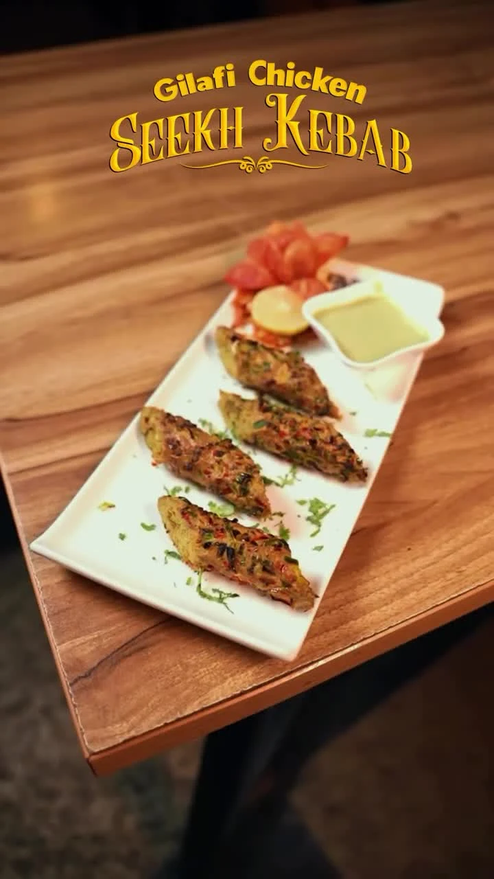 Gilafi Chicken Seekh Kebab